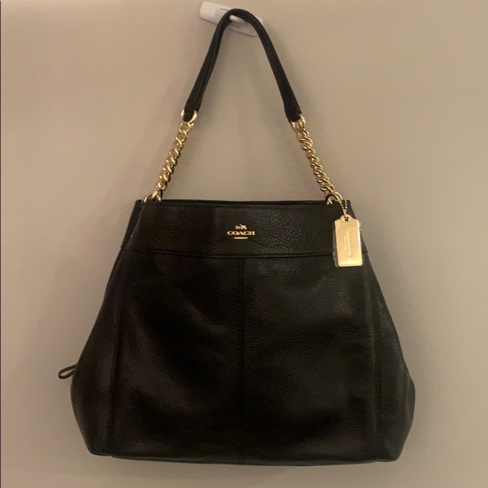 NWT Coach Lexy Black Leather Purse F22210